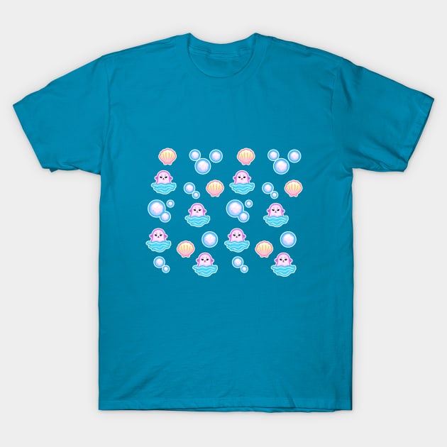 Bubble sea lion pattern T-Shirt by Thea White Peacock